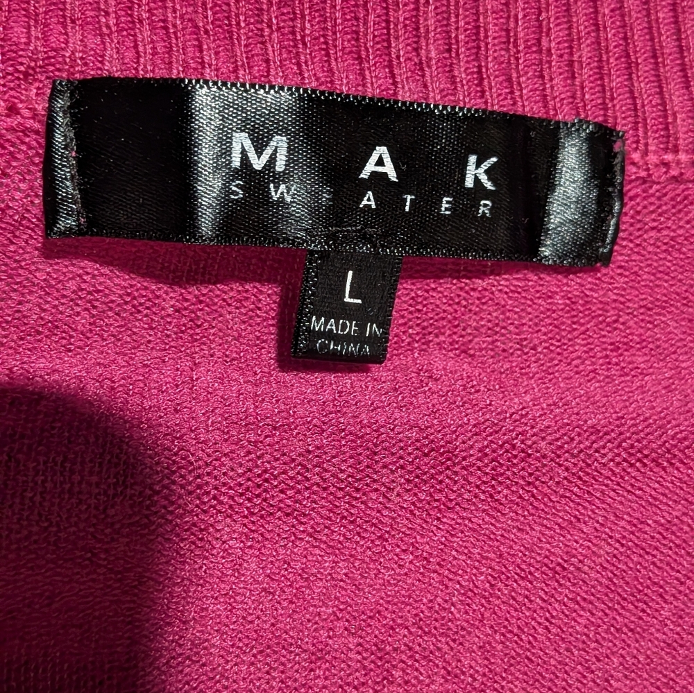 Fuchsia Cropped MAK Cardigan - Picture 2 of 4